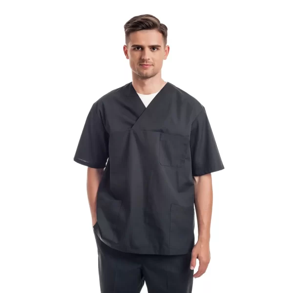 Vyriška juoda medicininė pižama (komplektas) MSS01BL